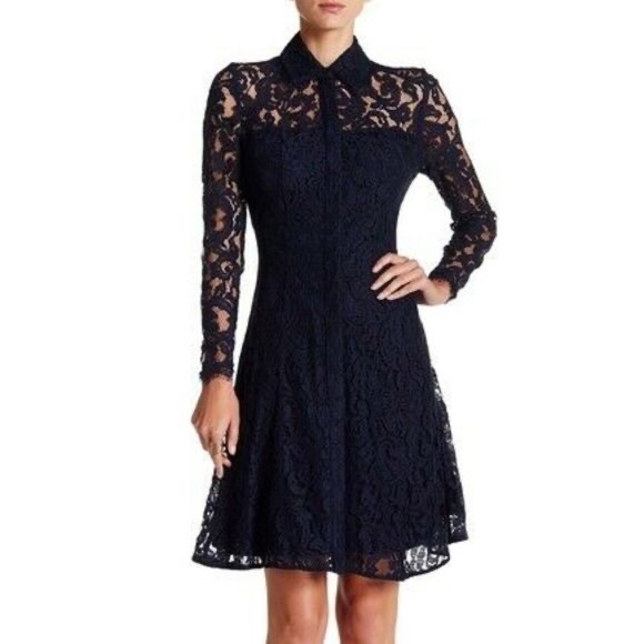 Nanette Lepore Dresses & Skirts - NANETTE LEPORE Black Lace Fit and Flare Dress